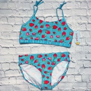Cat & Jack Blue and Red Strawberry Bikini